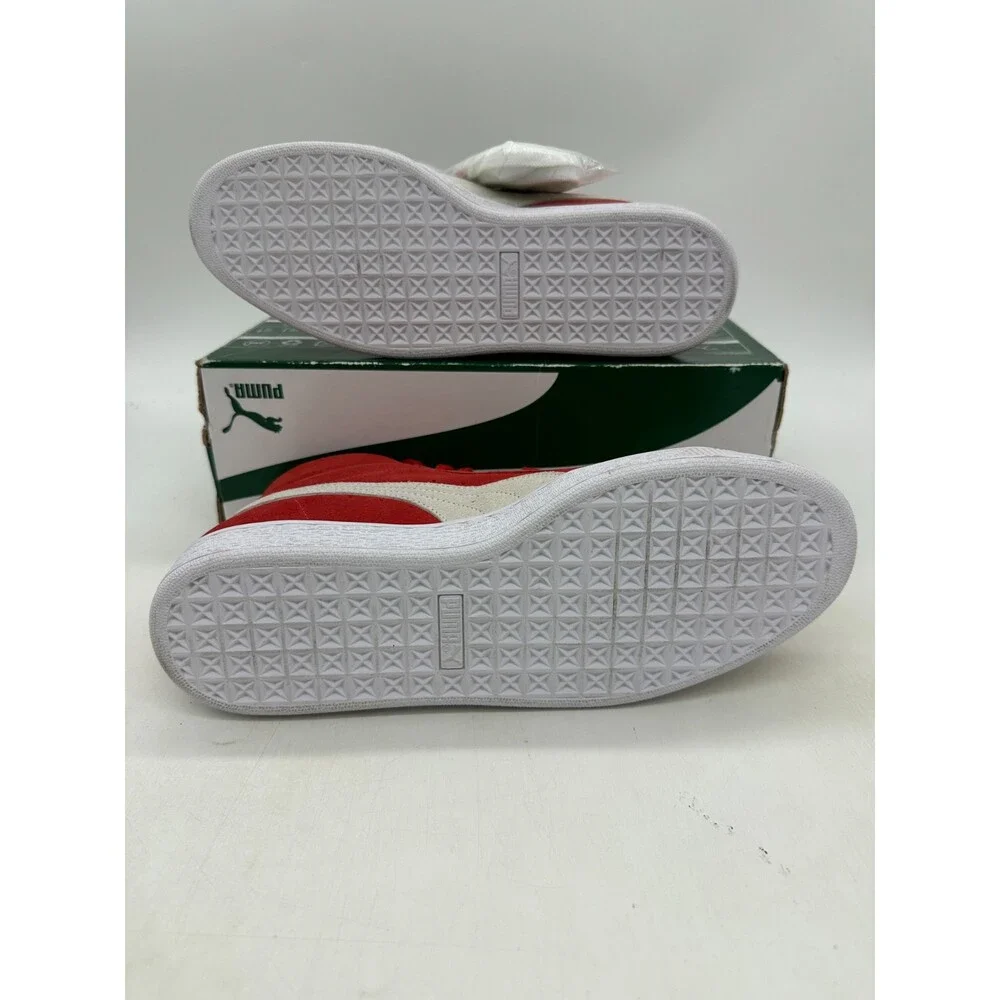 Puma Suede Mid XXI Men's Size 9 Red White Suede Athletic Shoes 380205 03
